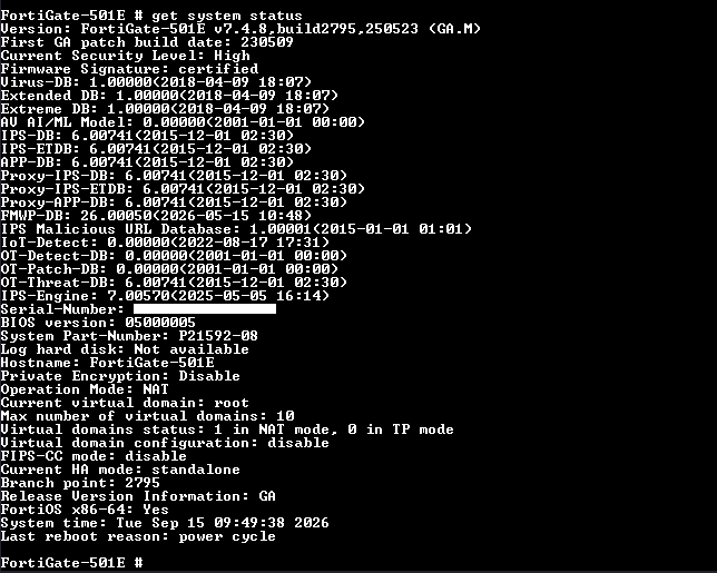 Fortinet FortiGate 501E FG-501E Firewall Security Appliance