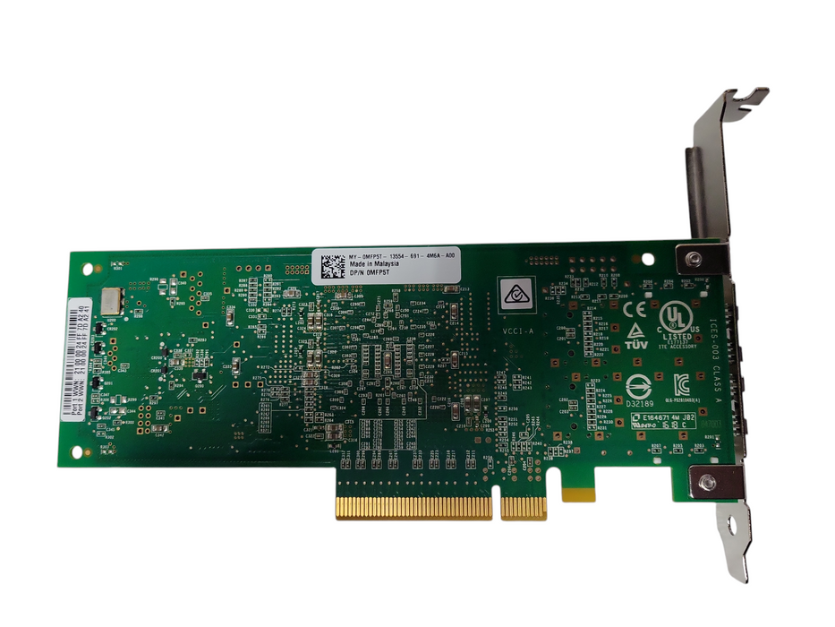 Qlogic Dell QLE2562 PCI-E 8GB Dual Port HBA Host Bus Adapter MFP5T + 2x 8Gb SFP