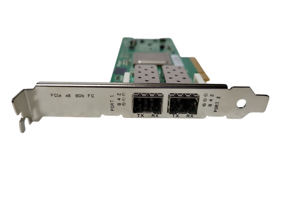 Qlogic Dell QLE2562 PCI-E 8GB Dual Port HBA Host Bus Adapter MFP5T + 2x 8Gb SFP