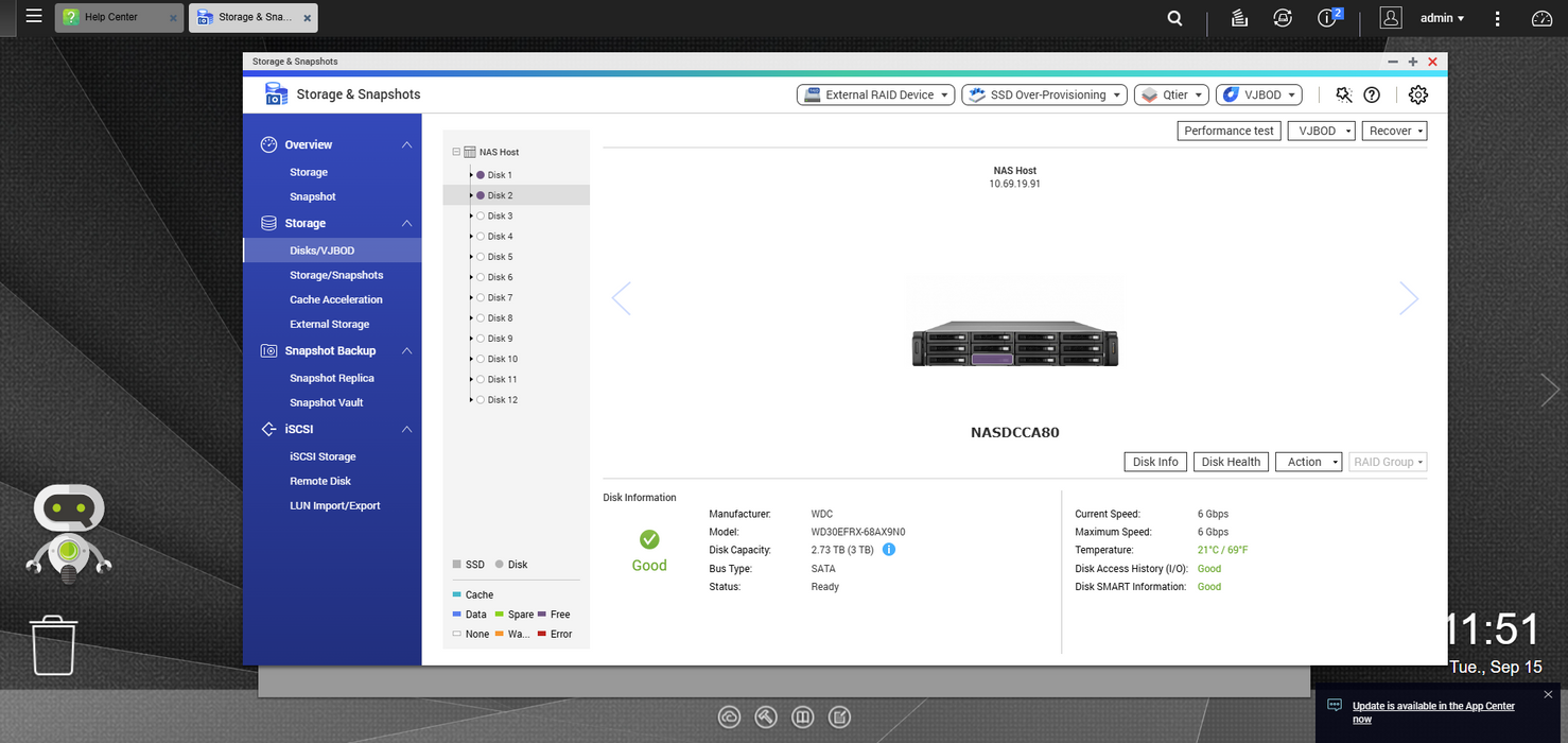 QNAP TS-EC1279U-SAS-RP 12-Bay SAS/SATA-Enabled Unified Storage, 2x 3TB SATA HDD