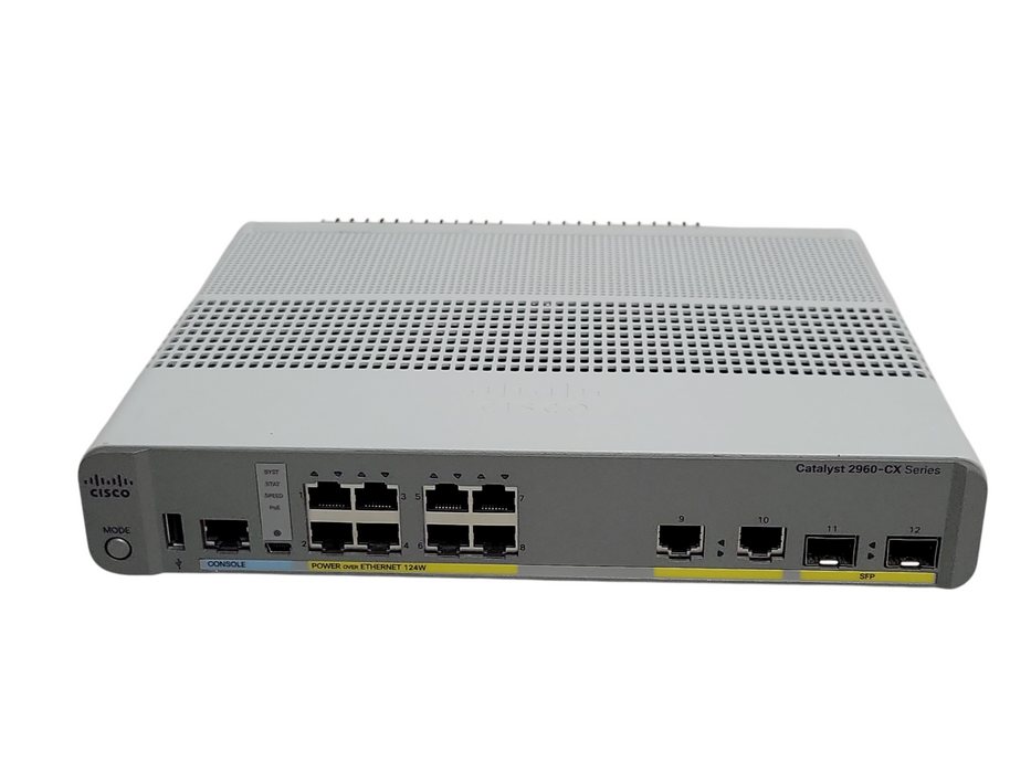 Cisco WS-C2960CX-8PC-L 8-Port Gigabit PoE+ Managed Switch