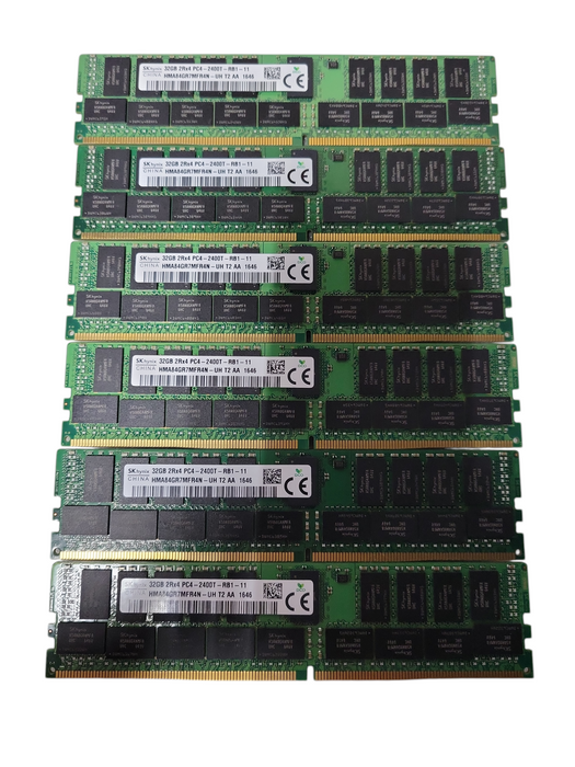 LOT 6x SK hynix 32GB 2Rx4 PC4-2400T-RB1-11 Server Ram
