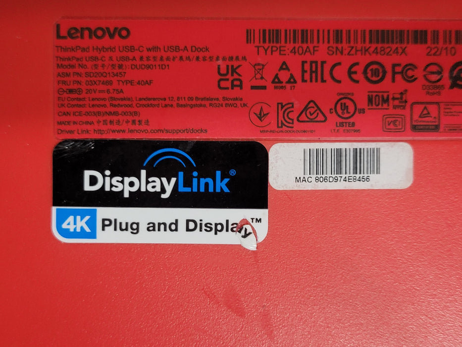 Lot of 2x Lenovo Thinkpad Docking Stations (1x 40AF and 1x 40AN) READ