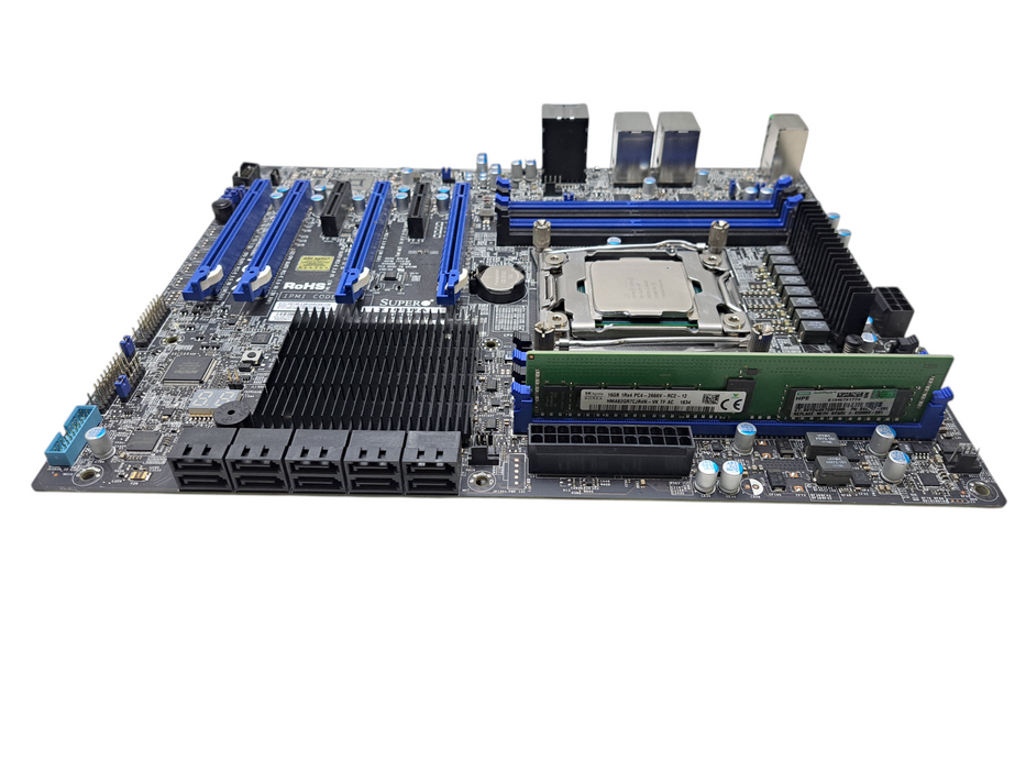 Supermicro X10SRA C612 Motherboard w/ Intel Xeon E5-2620 v4 @2.10GHz, 16GB DDR4