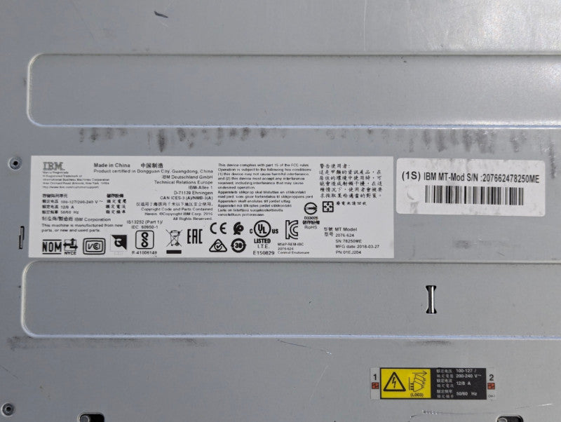IBM Storwize V7000 Gen2 with 2x 01LJ743 Node Canisters Please READ  -