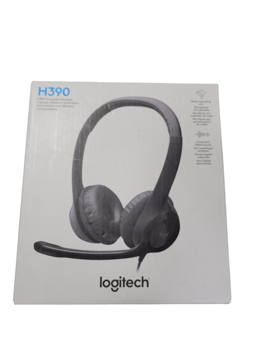 Logitech H390 USB Headset Noise-Canceling Mic Wired Headphones