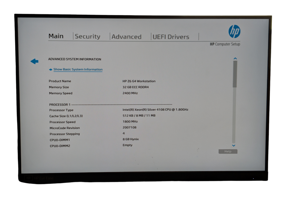 HP Z6 G4 Workstation Intel SILVER 4108 32GB RAM 1TB NVMe SSD NVIDIA P1000 GPU