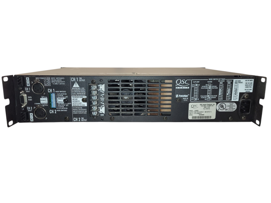 QSC Audio CX302 Black Two-Channel Commercial Power Professional Amplifier