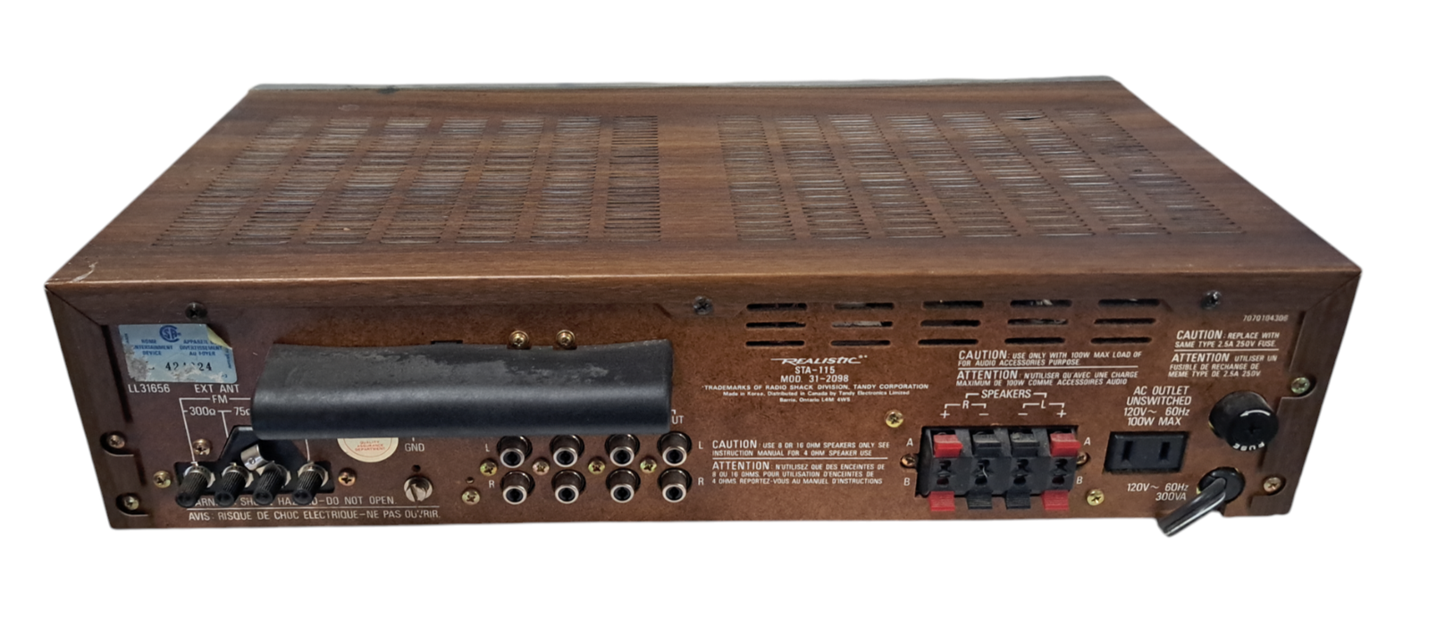 Realistic STA-115 AM/FM Stereo Receiver 24WPC Vintage Audio Receiver