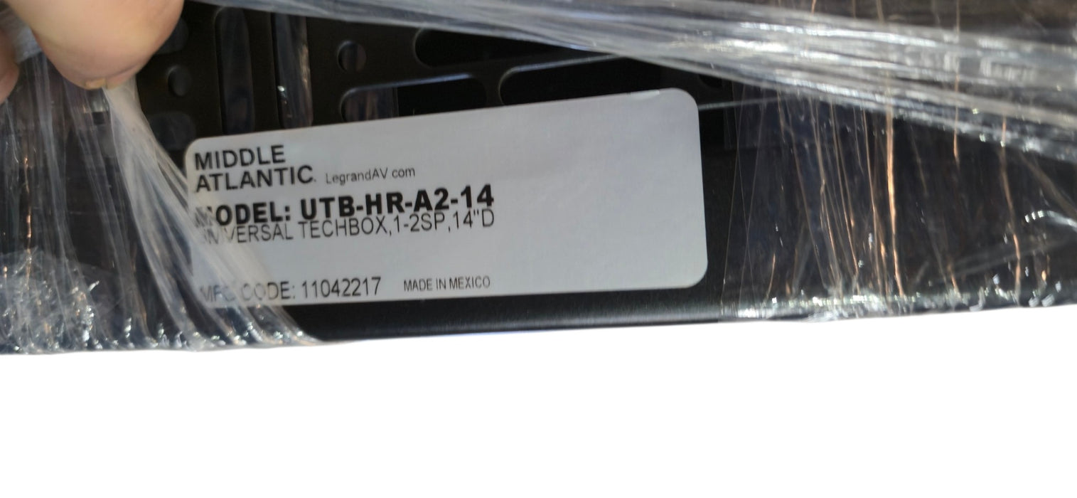 Like New Middle Atlantic UTB-HR-A2-14 Universal TechBox Half-Rack 1-2RU 14" Deep