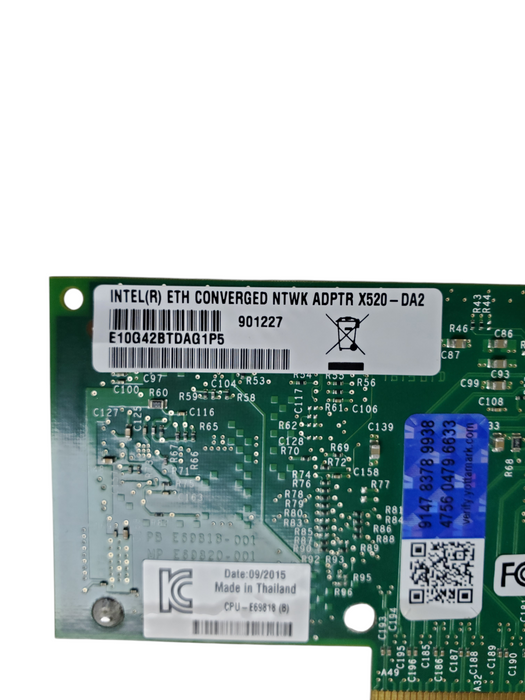 Intel X520-DA2 Dual Port 10GbE SFP+ PCIe Network Adapter - E10G42BTDAG1P5