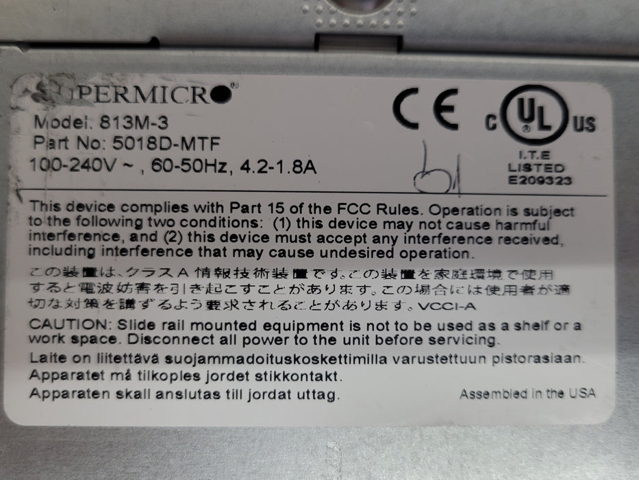 SuperMicro 813M-3 Xeon E3-1270v3 3.50GHz, 32GB DDR3, MegaRAID SAS MR9240-4i READ