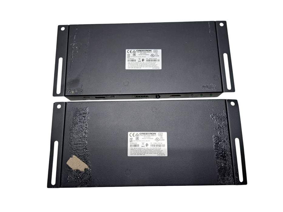 Lot of 2x Crestron HD-RX-USB-2000-C HDMI USB Over HDBaseT Receivers