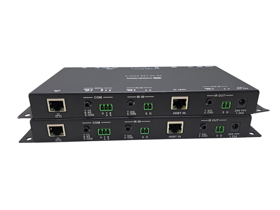 Lot of 2x Crestron HD-RX-USB-2000-C HDMI USB Over HDBaseT Receivers