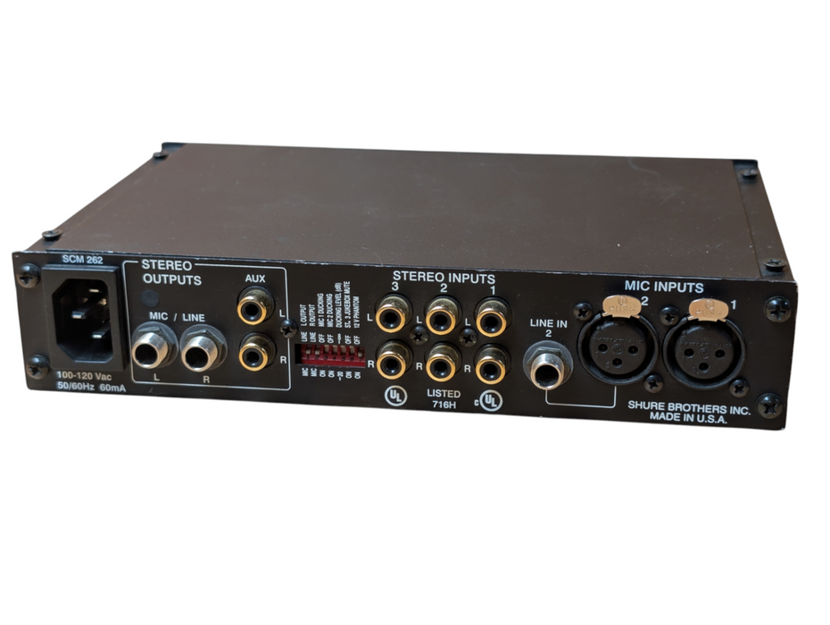 SHURE SCM262 stereo mixer