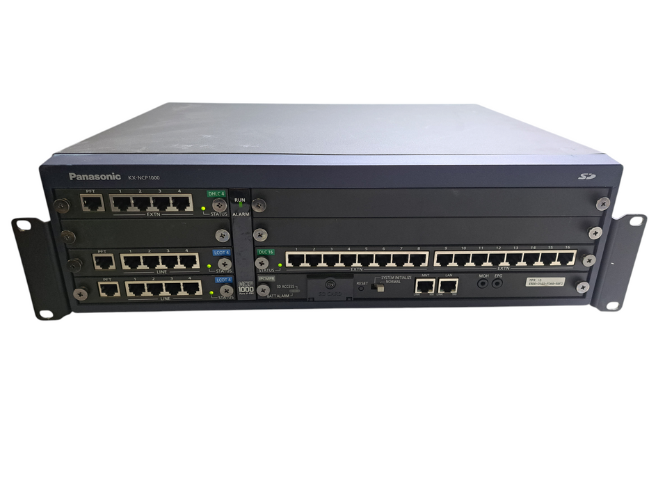 Panasonic KX-NCP1000 IP-PBX Telephone System w/ 2x LCOT4 DHLC4 DLC16 IPCMPR READ