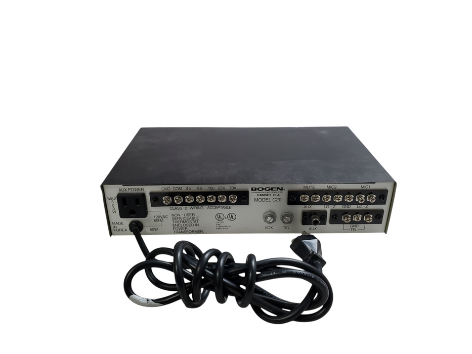 Bogen Classic Series C20 20-Watt PA Public Address Mixer Amplifier