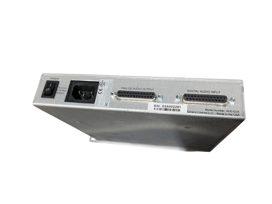 Doremi Cinema Digital to Analog Audio Converter Model: AUD-D2A Rack Mountable