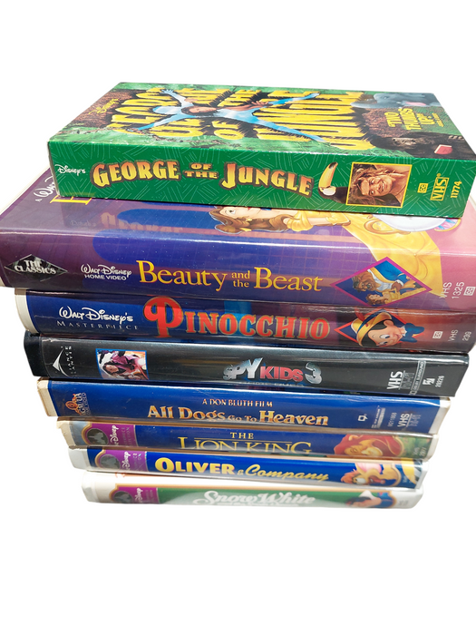 Bundle of 8 Disney VHS Movies in the Cases