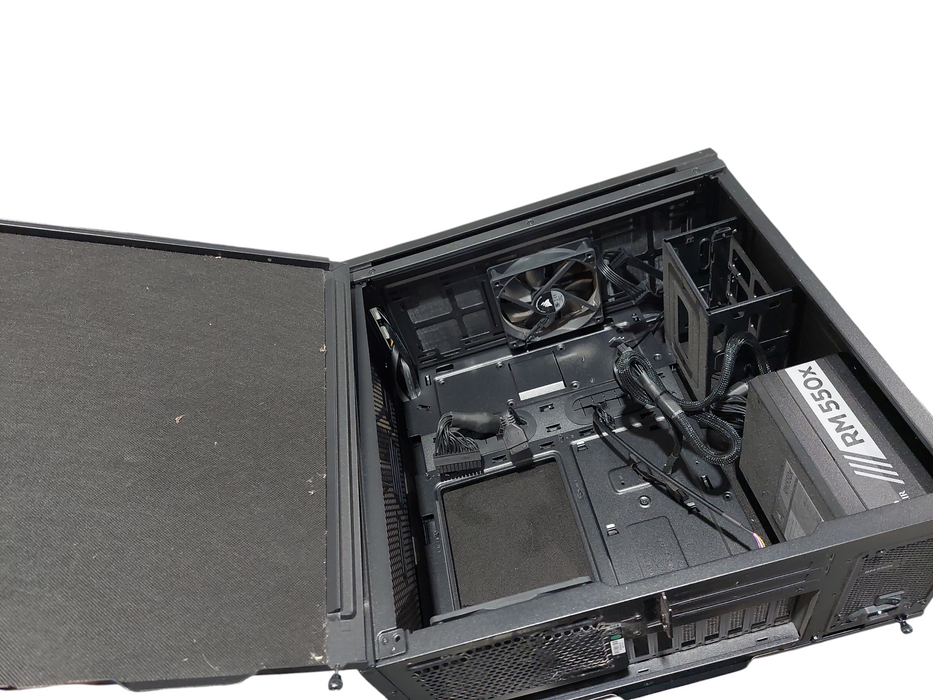 Empty Corsair Black Case with RM550 Power Supply