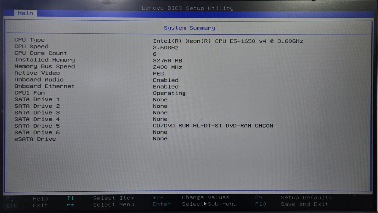 Lenovo ThinkStation P510, Xeon E5-1650v4, 32GB DDR4, SAS 9364-8i, No HDD, P600