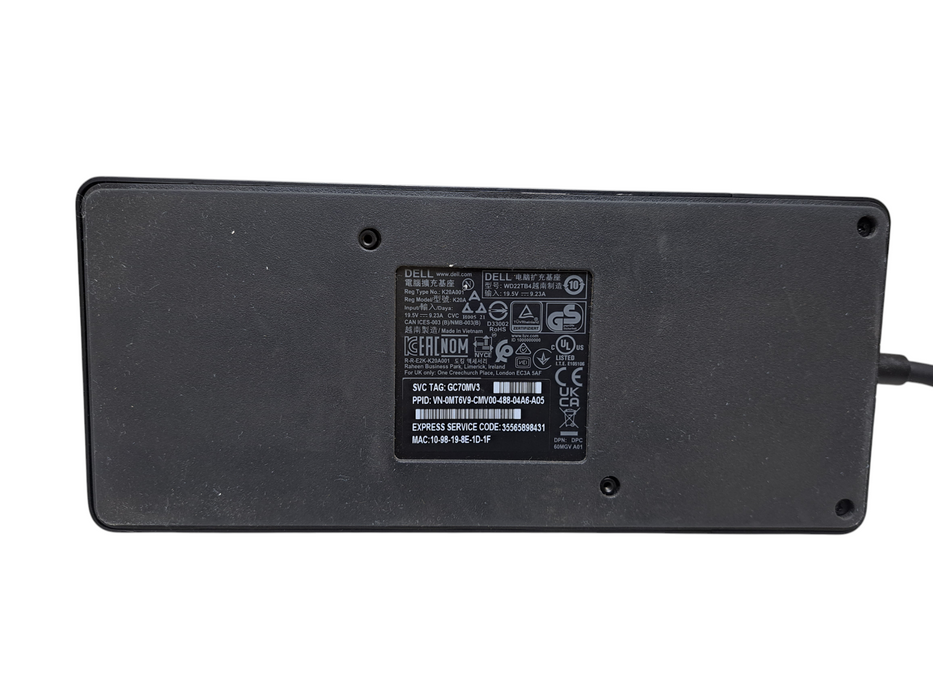 Dell WD22TB4 Thunderbolt 4 Docking Station w/ 180W Power Adapter