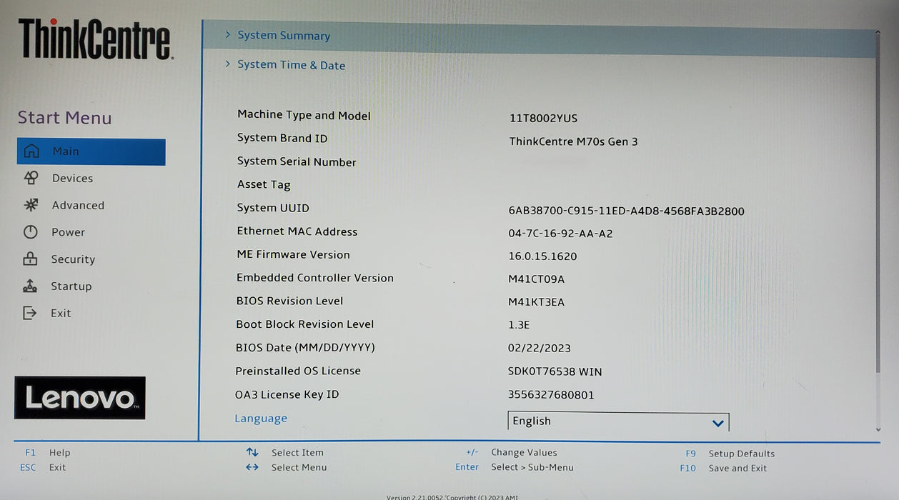 Lenovo ThinkCentre M70s Gen 3 - Intel Core i7-12700, 16GB DDR4, 256GB NVMe