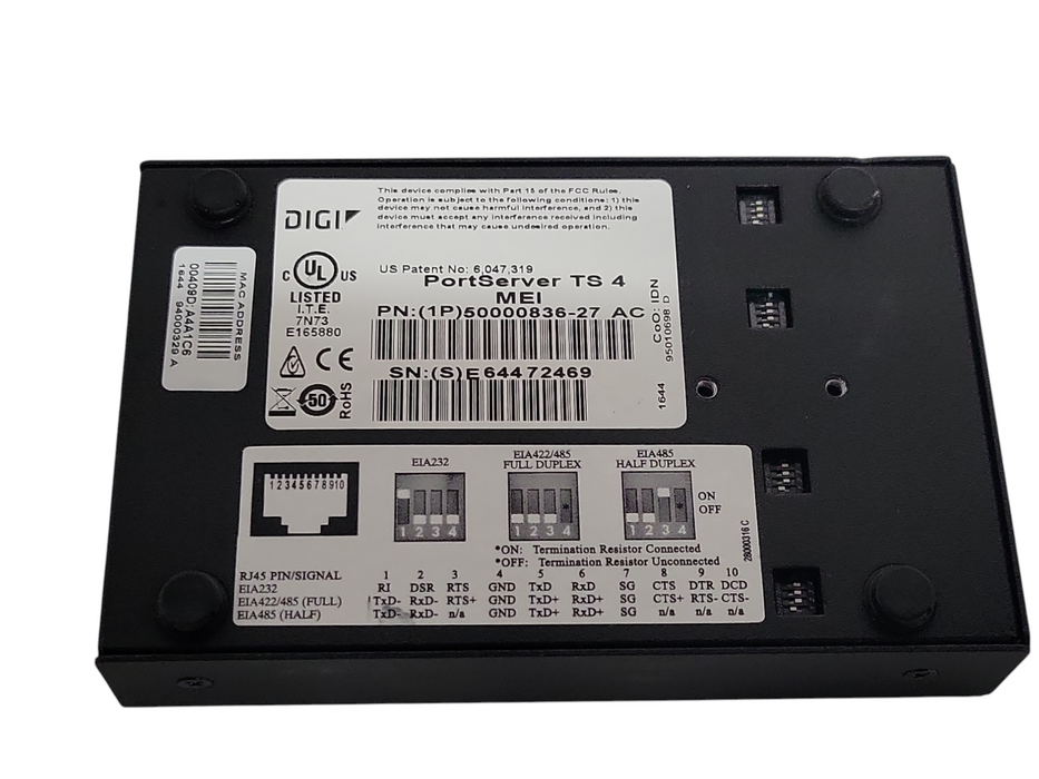 Digi PortServer TS 4 MEI 50000836-27, READ
