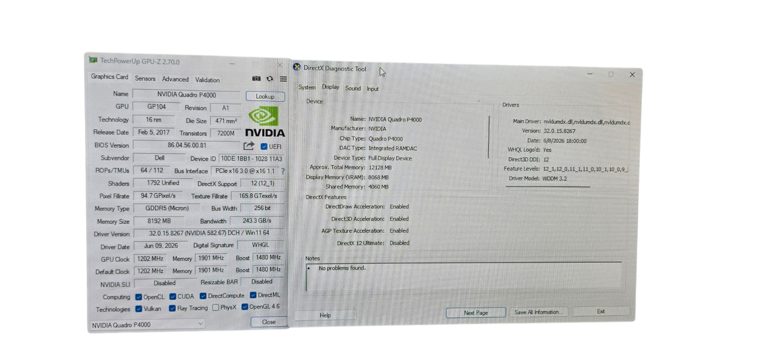 NVIDIA Quadro P4000 8GB GDDR5  Professional Graphics Card