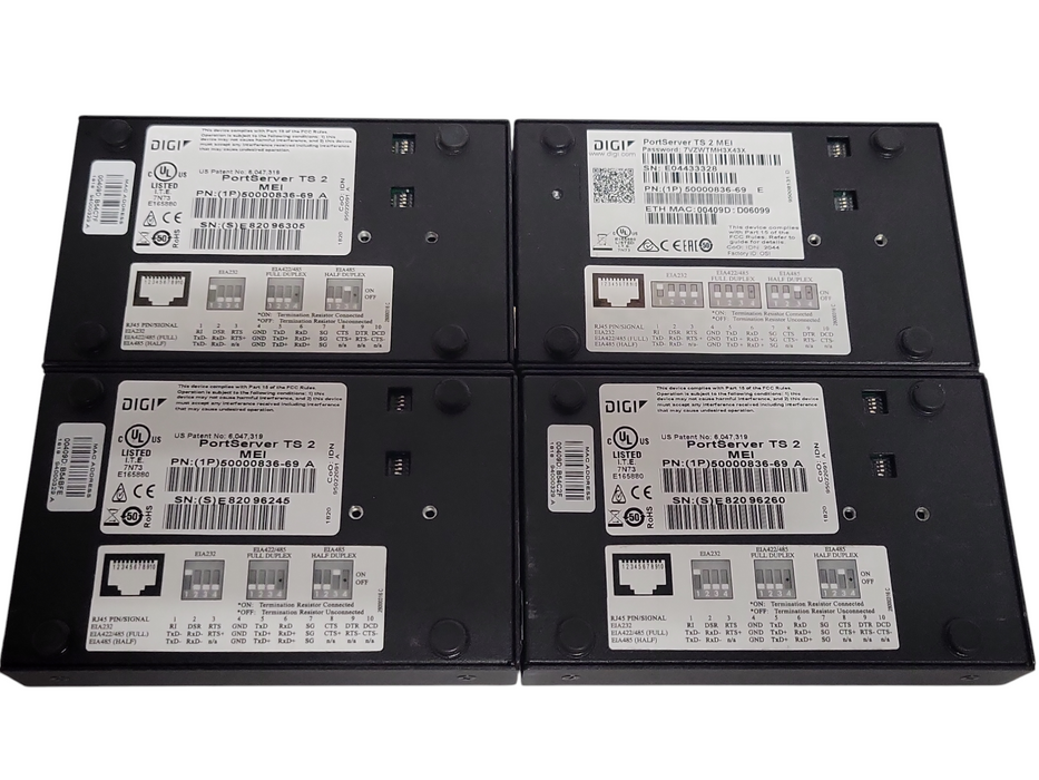Lot of 4x Digi PortServer TS 2 MEI 50000836-69, READ
