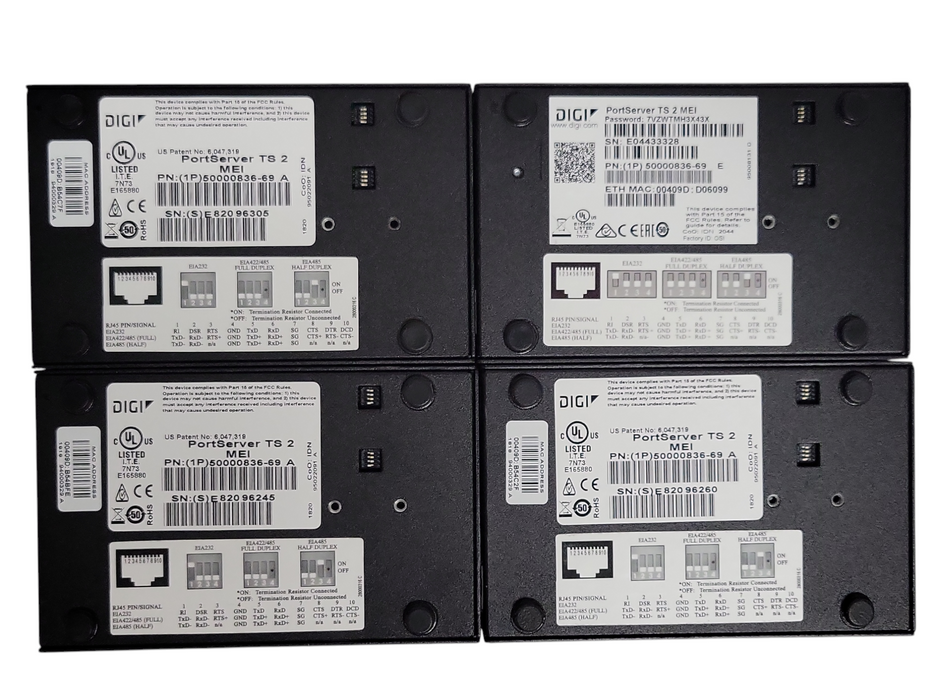 Lot of 4x Digi PortServer TS 2 MEI 50000836-69, READ