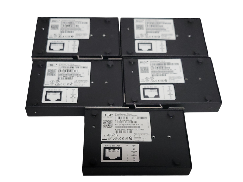 Lot of 5x Digi PortServer TS 4 50000836-67, READ