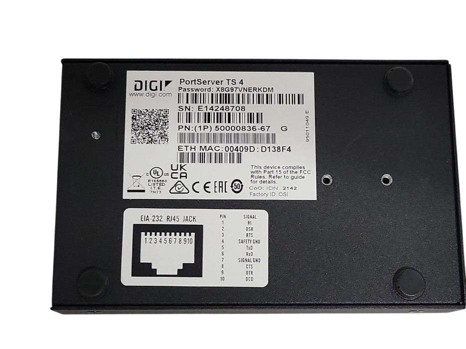 Lot of 5x Digi PortServer TS 4 50000836-67, READ
