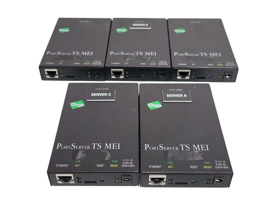 Lot of 5x Digi PortServer TS 4 MEI 50000836-70, READ