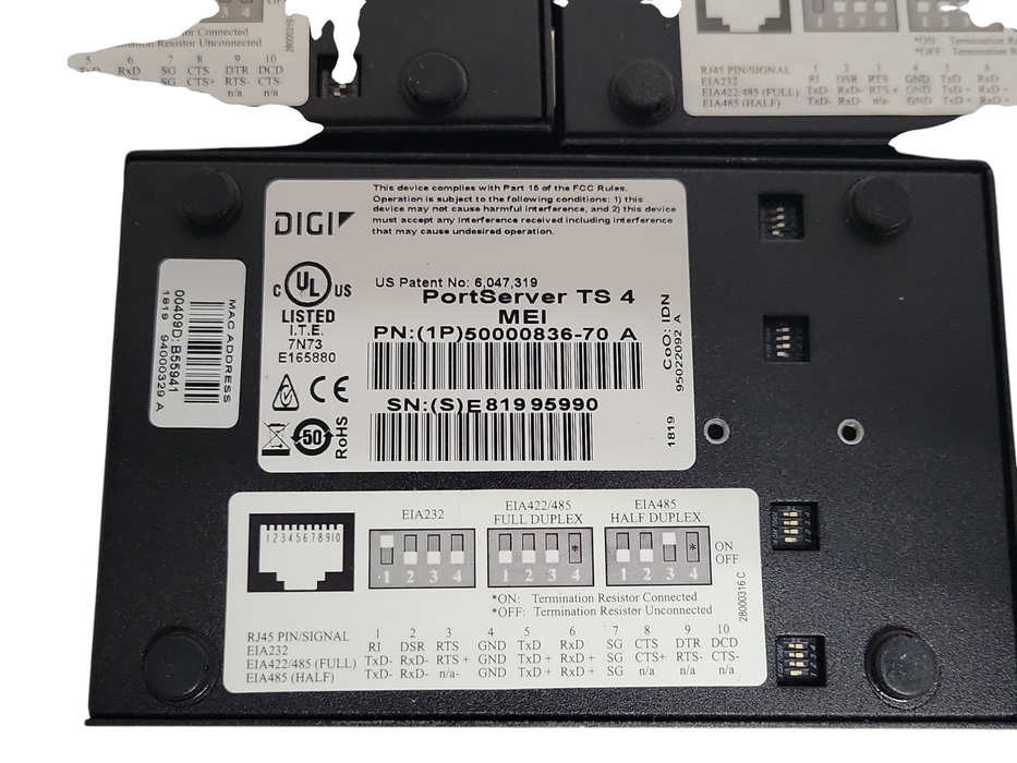 Lot of 5x Digi PortServer TS 4 MEI 50000836-70, READ