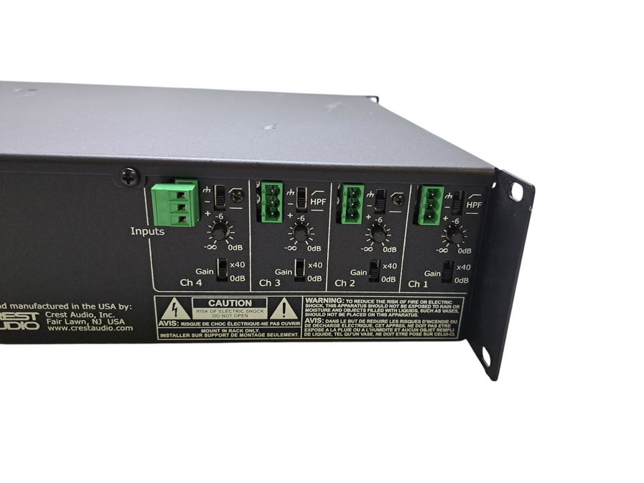 Crest Audio CM 2204 Professional 4-Channel Power Amplifier 2U  *READ*