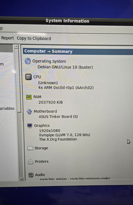 Single Board PC ASUS Tinker Board Quad-Core 1.8GHz | 2GB RAM| NO SD