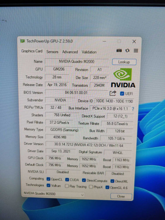 NVIDIA Quadro M2000 4GB GDDR5 Graphics Card 4x Display Port !