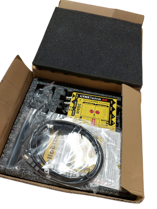 Lynx Technik AG Yellowbrik HDMI to SDI Converter in box