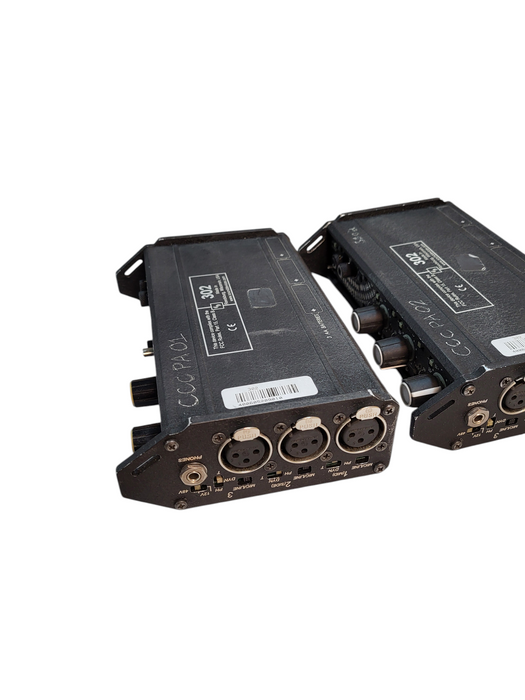 Lot of 2x Sound Devices 302 Portable 3-Channel Field Mixers
