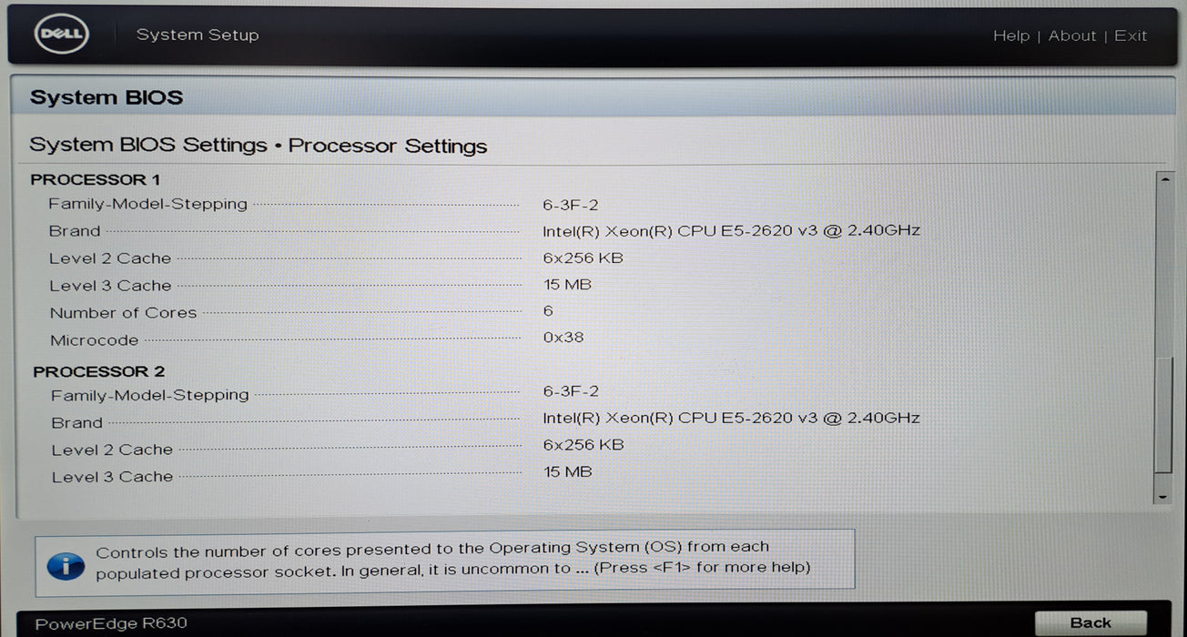 Dell PowerEdge R630 8x 2.5" | 2x Xeon E5-2620 v3 @2.40GHz, 64GB DDR4, 2x 1100W