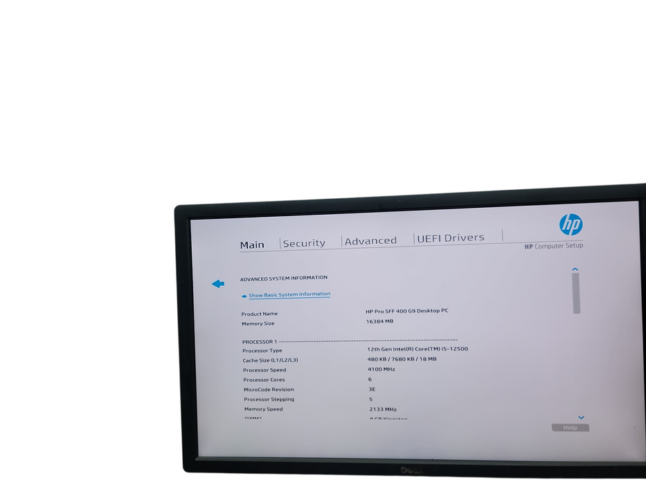 HP Pro SFF 400 G9 Desktop PC 12th Gen i5 - 12500 16GB DDR4 Ram No HDD