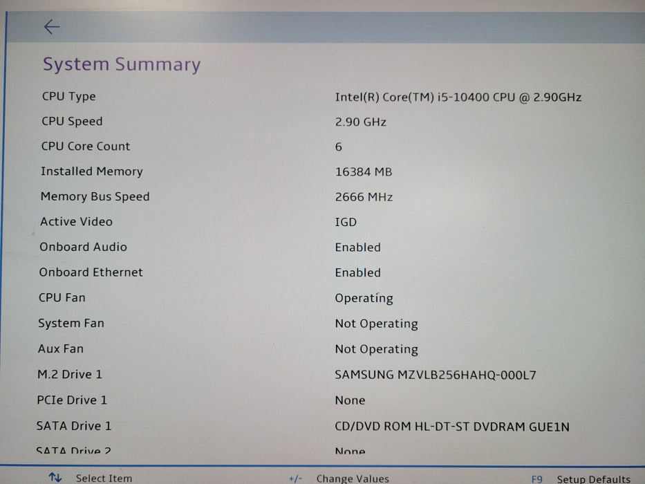 Lenovo ThinkCentre M70t Tower Core i5 - 10400 CPU 16GB Ram 256GB NVMe
