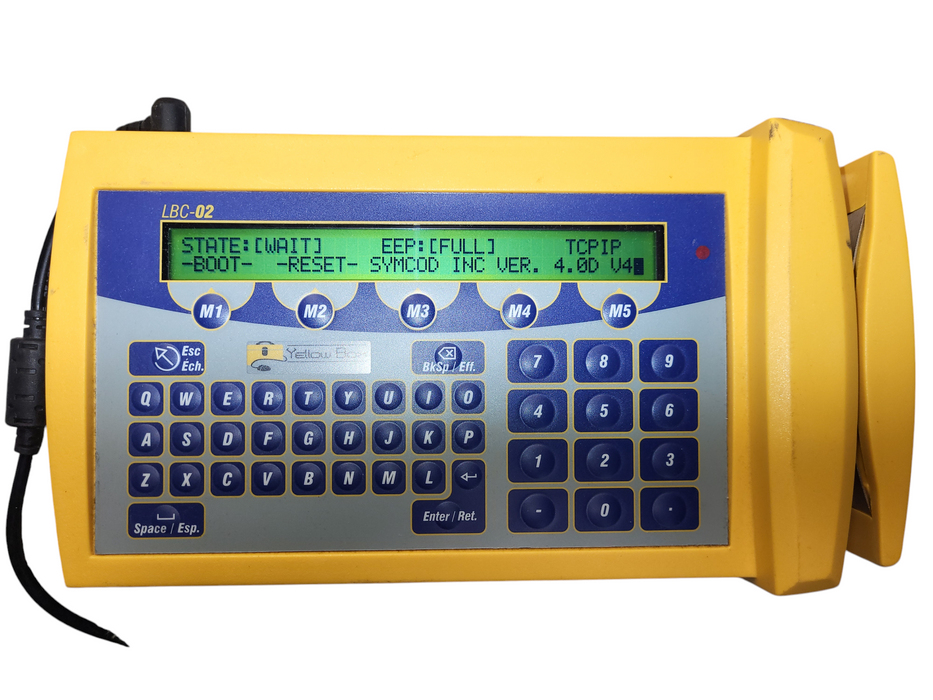 SYMCOD LBC-02 / IP DATA ACQUISITION TERMINAL RECORDS KEYBOARD Yellow  Box No AC