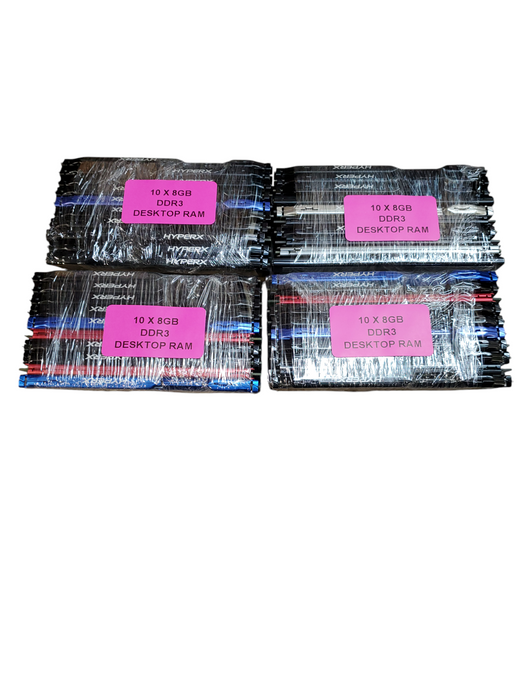 Lot of 40x Assorted 8GB DDR3 DESKTOP HEATSINK RAM