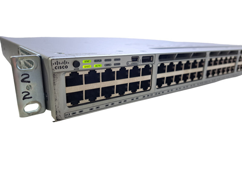 Cisco WS-C3850-48T-L | 48-Port Gigabit Network Switch | 1x 350W PSU