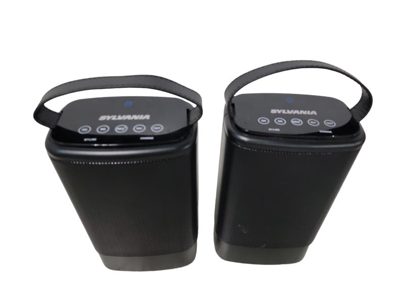 Curtis Sylvania Portable Outdoor Waterproof Dual Bluetooth-Set of 2 Speakers, SP096