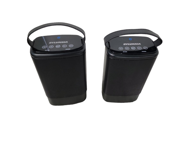 Curtis Sylvania Portable Outdoor Waterproof Dual Bluetooth-Set of 2 Speakers, SP096