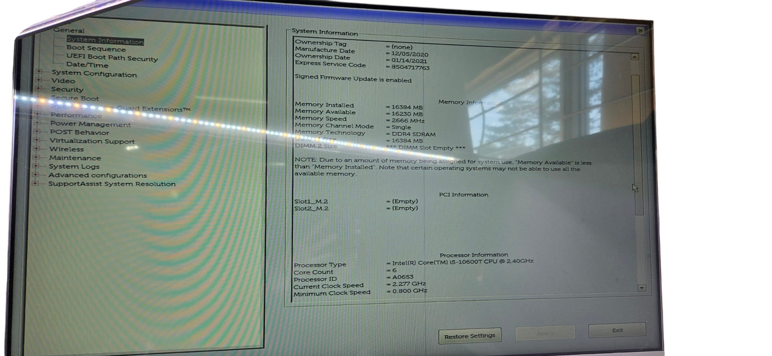Dell OptiPlex 5080 i5-10600T | 16GB DDR4 | 256GB NVME W/AC