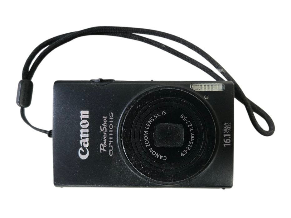 Canon ELPH 110 HS Digital Camera Black 16.1 MP w/ Battery & 8GB SD Card